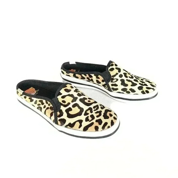 Keds for Kate Spade Double Decker Mules Shoe Brown Women's 5.5 Genuine Calf Fur - Picture 2 of 8